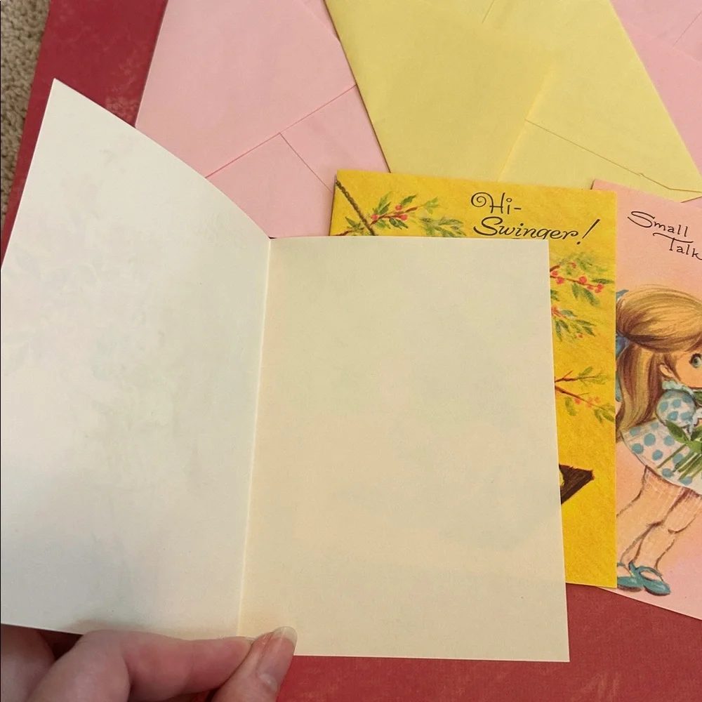 3 Cute Blank Sangamon Cards with Envelopes